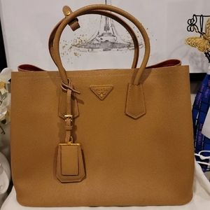 Prada Saffiano Double Cuir Large Bag
